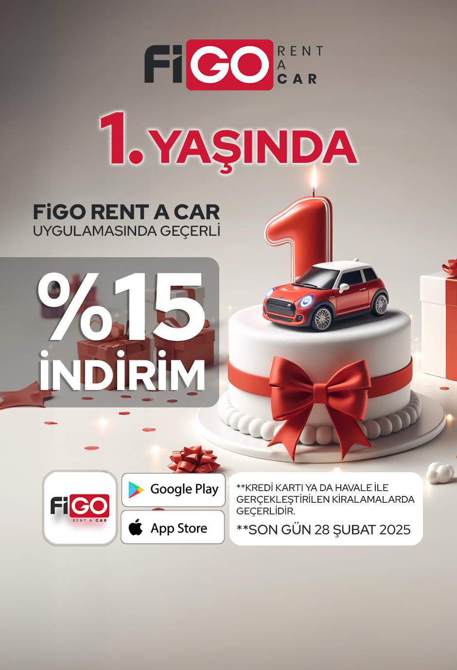 Birinci Yaşımıza Özel %15 İndirim